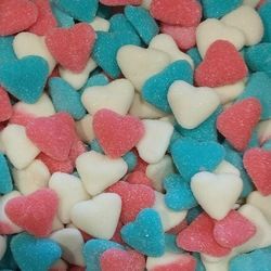 Coeur bleu blanc rouge 100G
