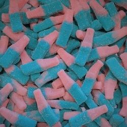 BOUTEILLES FIZZY ROSES ET BLEUES SUCREES DULCEPLUS 100G