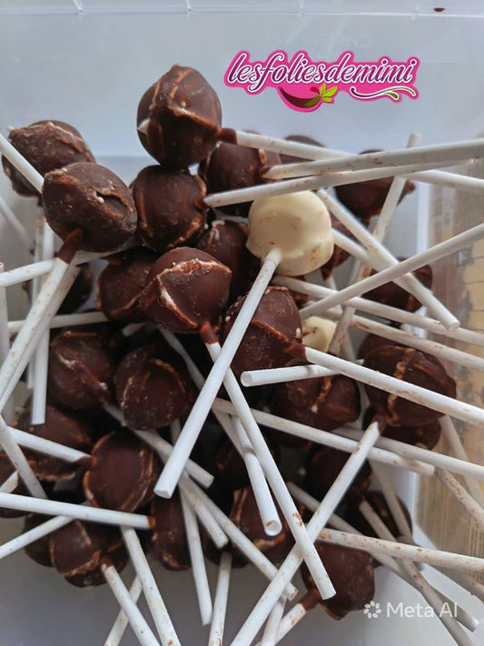 Sucettes chocolat blanc/ lait ×5